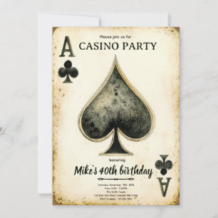 Casino verjaardagsfeest uitnodiging