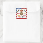 Casino Vierkante Sticker (Tas)