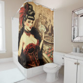 casinomeisje douchegordijn (In situ)