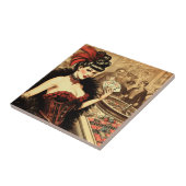 casinomeisje tegeltje (Zijkant)