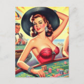  casinomeisjes briefkaart (Voorkant)