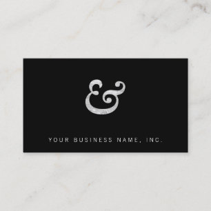 Caslon Bold Italic Ampersand White Visitekaartje