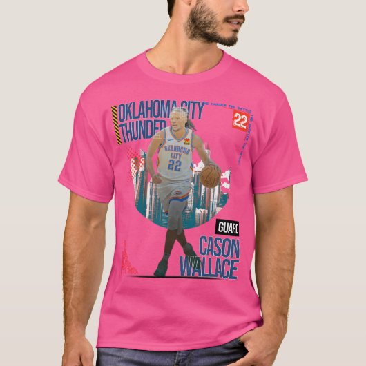 Cason Wallace Basketball Art Thunder 1 T-shirt (Voorkant)
