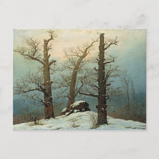 Caspar David Friedrich Cairn in Snow Briefkaart (Voorkant)