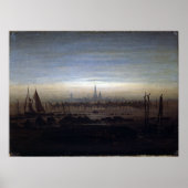 Caspar David Friedrich Greifswald in Moonlight Poster (Voorkant)