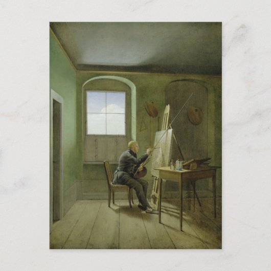 Caspar David Friedrich in zijn studio, 1811 Briefkaart (Voorkant)