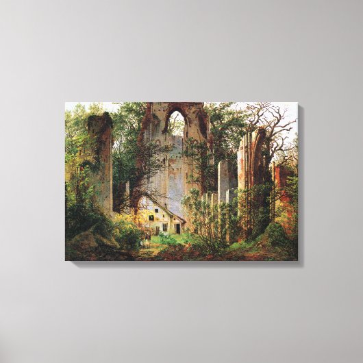Caspar David Friedrich Monastery Ruins Eldena Canvas Afdruk (Voorkant)