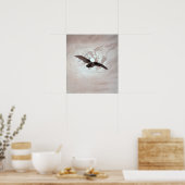 Caspar David Friedrich Owl vecht tegen Moonlit Poster (Keuken)