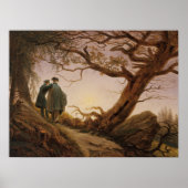 Caspar David Friedrich Twee Mannen Overpeinzen de  Poster (Voorkant)