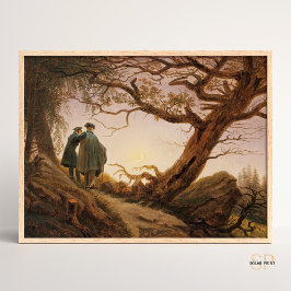 Caspar David Friedrich Twee Mannen Overpeinzen de  Poster