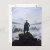 CASPAR DAVID FRIEDRICH - Wanderer boven het zee Briefkaart (Voorkant / Achterkant)
