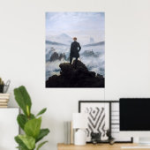 CASPAR DAVID FRIEDRICH - Wanderer boven het zee Poster (Thuiskantoor)