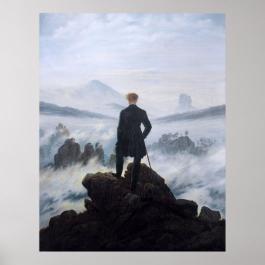 CASPAR DAVID FRIEDRICH - Wanderer boven het zee Poster (Voorkant)
