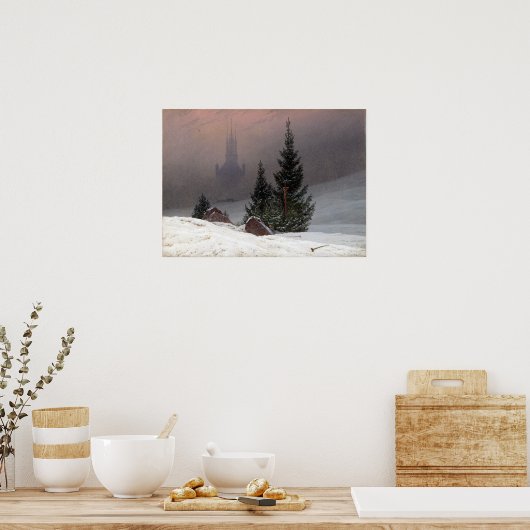 Caspar David Friedrich Winter Landschap Poster (Keuken)