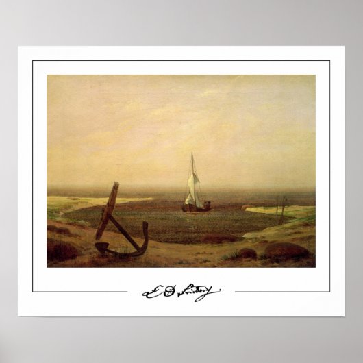 Caspar David Friedrich Zedign Art Poster #150 (Voorkant)