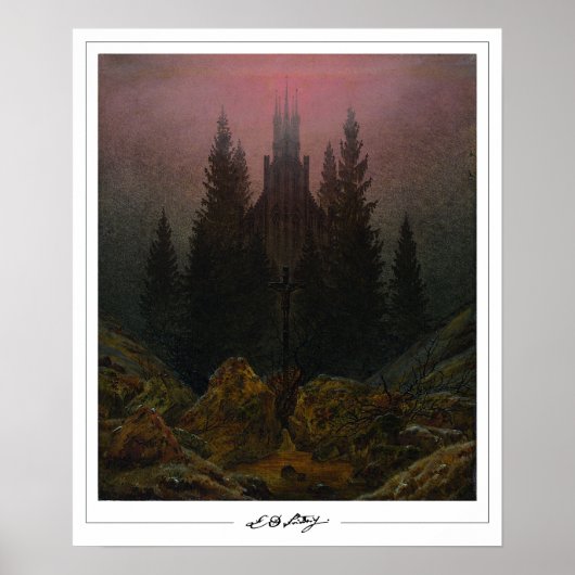 Caspar David Friedrich Zedign Art Poster #3 (Voorkant)