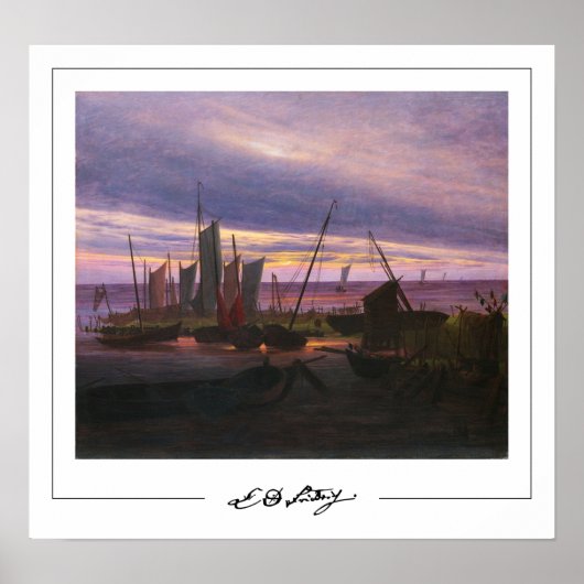 Caspar David Friedrich Zedign Art Poster #55 (Voorkant)