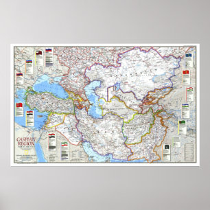 "Caspian Region: 1999 - Promise and Peril MAP... Poster