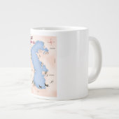 Caspian Zee Style Map reisposter Extra Grote Beker (Voorkant rechts)