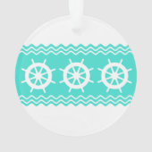 Casque blanche côtière Turquoise Stripe Nautique (dos)