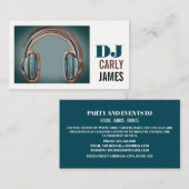 Casque, Carte de visite DJ professionnel (Devant / Derrière)