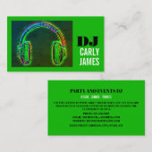 Casque, Carte de visite DJ professionnel (Devant / Derrière)