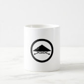 Casque d'Ashigaru sur mug à café en cercle (Centre)