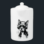 Casque de chien cool Cute Animaux de compagnie enc<br><div class="desc">Augmentez le style avec ce dessin de chien audacieux et artistique. Doté d'un pup réfrigéré portant un casque,  cette illustration en noir et blanc éclatant mêle musique,  attitude et art moderne. Elle est parfaite pour toute personne qui aime les chiens,  les beats et les oeuvres d'art pointues et expressives.</div>