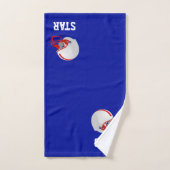 Casque de football américain et texte en bleu (Serviette à main)