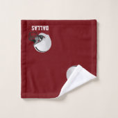 Casque de football américain et texte sur Maroon (Gant de toilette)