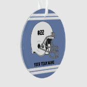 Casque de football blanc | Blue Jersey (devant)