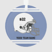 Casque de football blanc | Blue Jersey (dos)