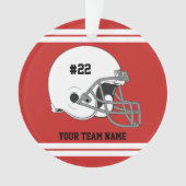 Casque de football blanc | Jersey rouge (devant)