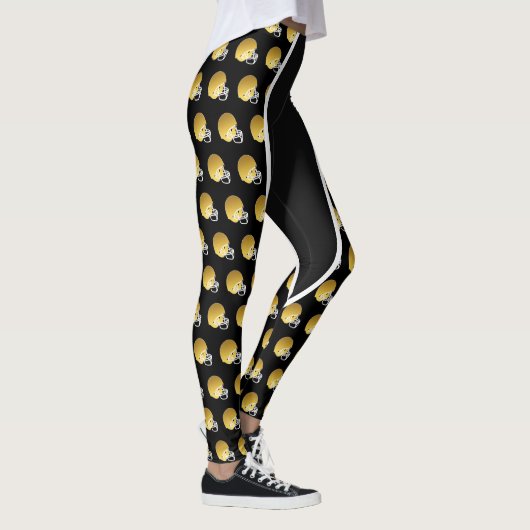 Casque de football or Leggings d'impression (Droite)