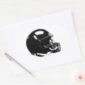 Casque de football Pop Art Sticker Oval (Enveloppe)