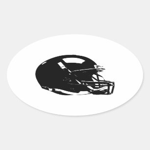 Casque de football Pop Art Sticker Oval