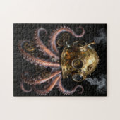 Casque de plongée Kraken Octopus Steampunk Puzzle (Horizontal)