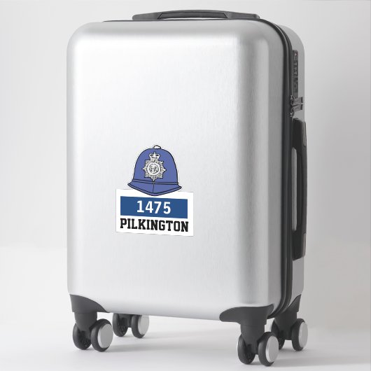 Casque de police avec autocollant de nom et de num (Sur valise)