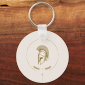 Casque de Spartiate esthétique porte-clés grec (Recto)