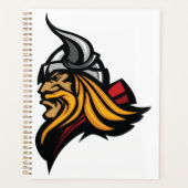 Casque et barbe de la tête de guerrier viking Fier (Devant)