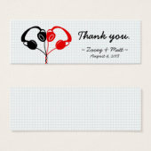 Casque rétro Indie Mariage de coeur rouge et noir (Devant & derrière)