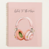 Casque Rose Écoutez La Musique (Devant)