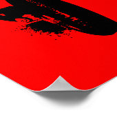 Casque Stencil Noir Poster de l'Art Graphique Sign (Coin)