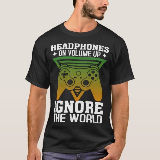 Casque sur Volume Haut Ignorer Le Monde Jeu Ne (Devant)