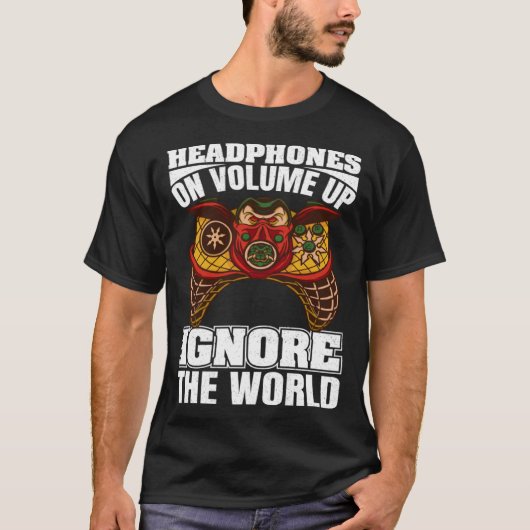 Casque sur Volume Haut Ignorer Le Monde Jeu Ne (Devant)