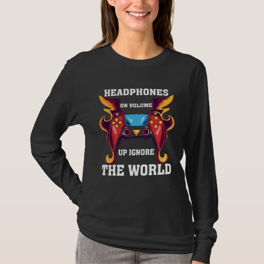 Casque sur Volume Haut Ignorer Le Monde Jeu Ne (Devant)