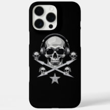 Casques DJ Dark Skull iPhone 16 Pro Max Coque