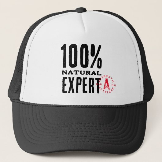 Casquette 100% Natural Expert Fun Statement (Devant)