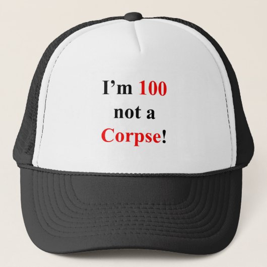 Casquette 100 pas un cadavre ! (Devant)