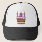 Casquette 101 ans sur le gâteau d'anniversaire (Devant)